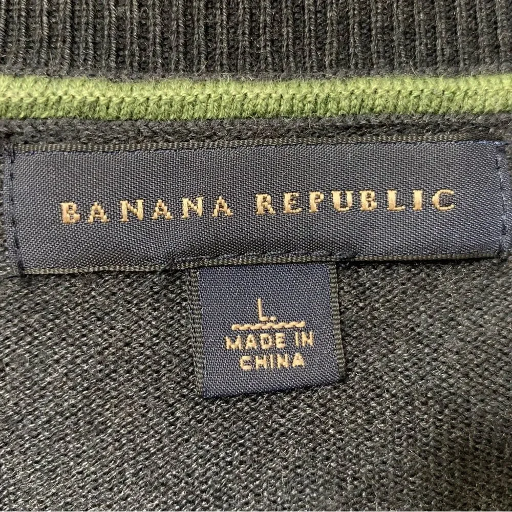Banana Republic Silk Cashmere Blend Men’s V-neck Pullover Sweater, Sz Large